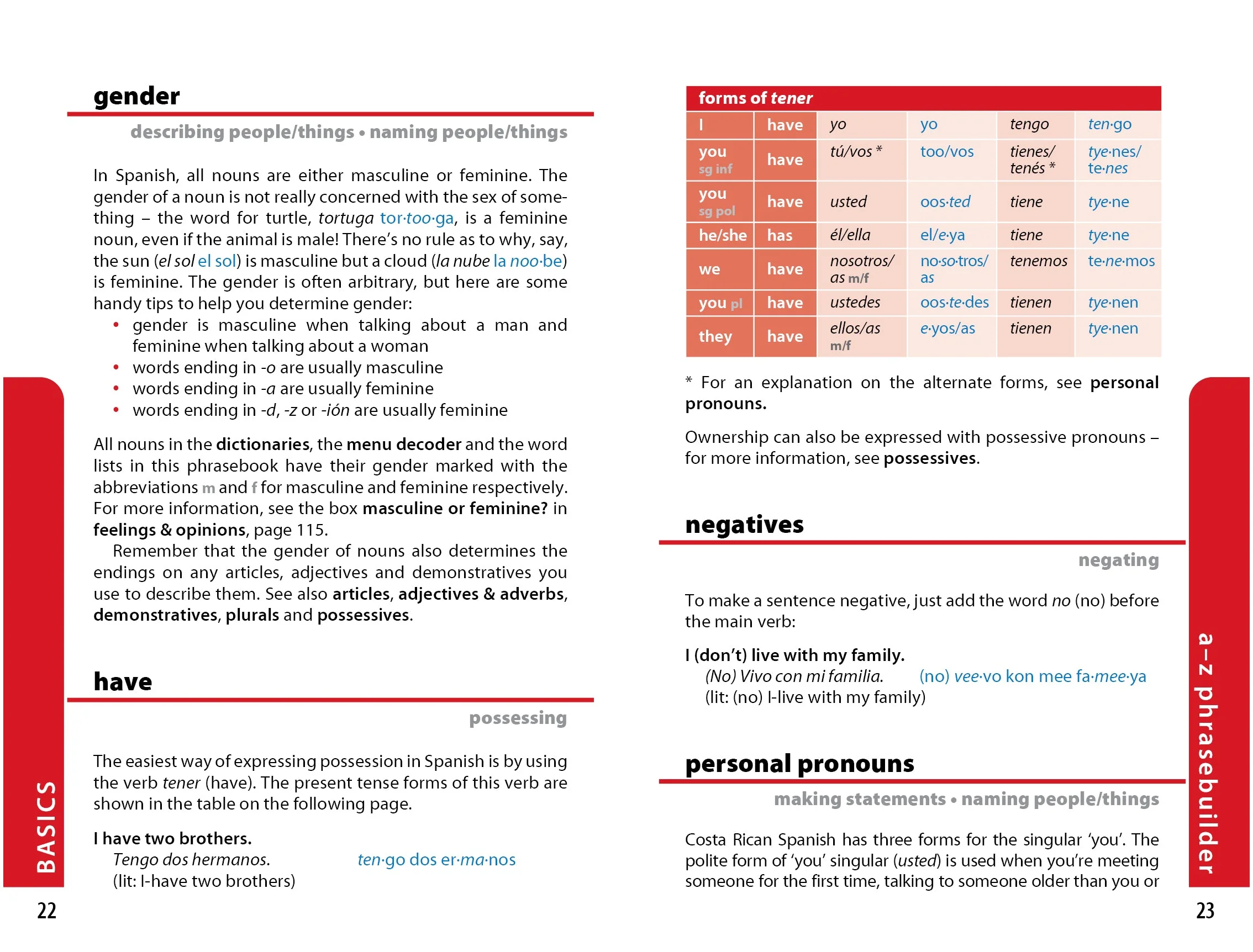 Costa Rican Spanish Phrasebook & Dictionary - Book + eBook - Image 5